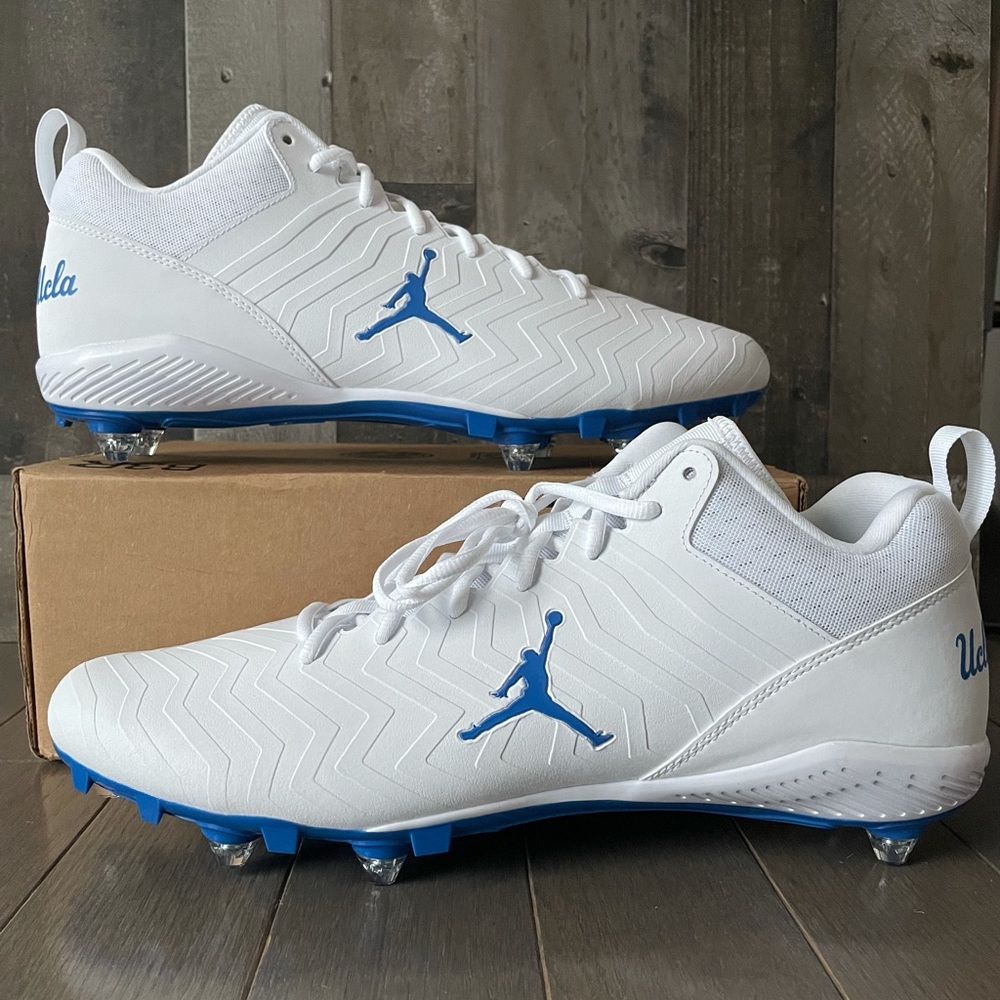 Nike Air Jordan UCLA Bruins PE Football Cleats Player Exclusive Size 16 RARE